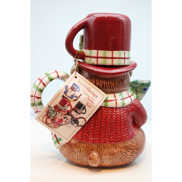 Fitz & Floyd - Christmas Snack Therapy Bear Teapot & Cup - Picture 3 of 5